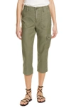 Frame Service Cropped Cargo Pants In Military