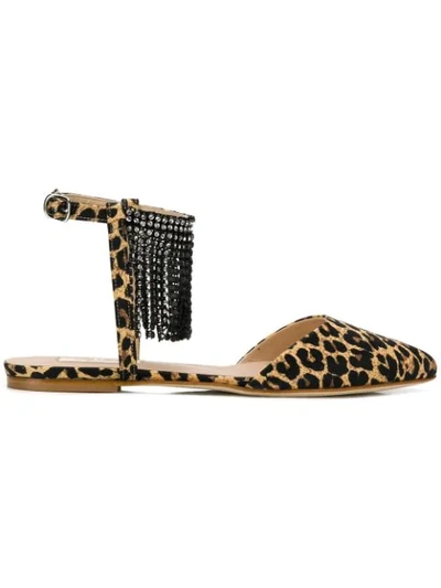 Polly Plume Flats In Leopard Print In Multicolor