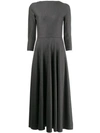 Aspesi Flared Maxi Dress In Grey