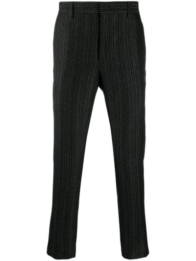 Fendi Pin-stripe Tailored Trousers In Black