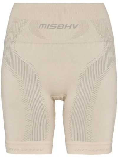 Misbhv Sport Knit Compression Shorts In Neutrals
