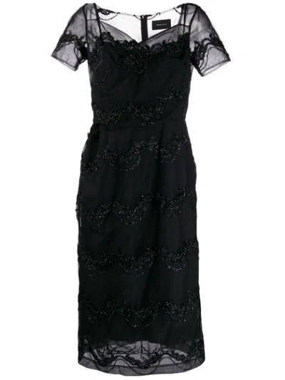 Simone Rocha Decorated Tulle Dress In Black