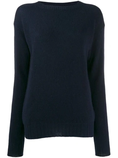 Prada Knitted Cashmere Jumper In Blue