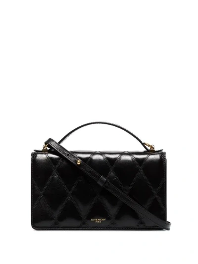 Givenchy Gv3 Quilted-leather Clutch  In Black