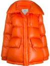 Woolrich Arctic Feather Down Jacket In Orange