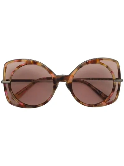 Bottega Veneta Brown Lenses Havana Sunglasses