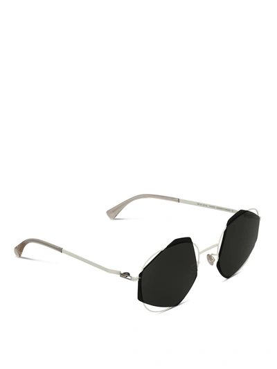 Mykita Achille White Round Sunglasses