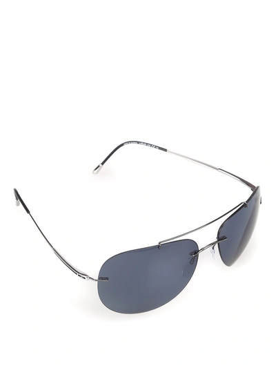 Silhouette Titanium Aviator Sunglasses In Metallic