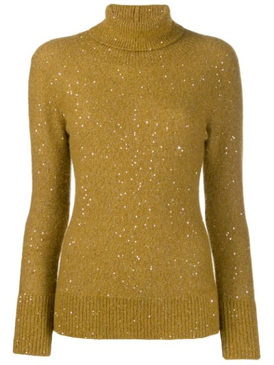 Fabiana Filippi Sequin Embellished Jumper In Yellow