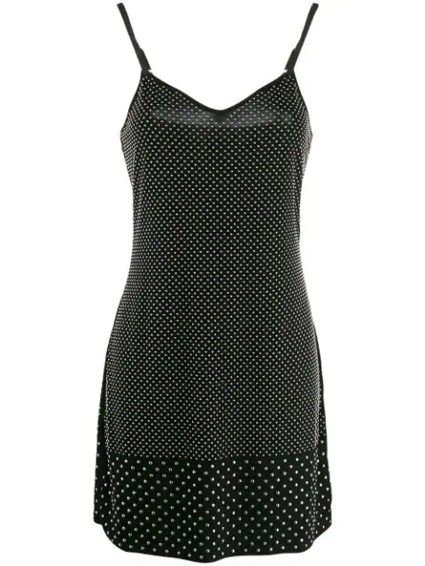 Michael Michael Kors Studded Jersey Mini Dress In 001 Black | ModeSens