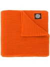 Stone Island Gerippter Schal Mit Logo In Orange