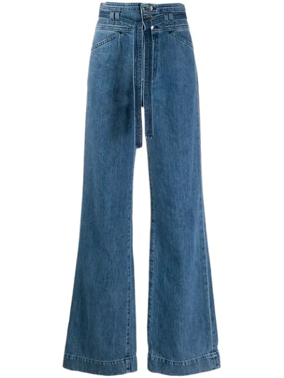 J Brand Sukey High-rise Wide-leg Jeans In Blue