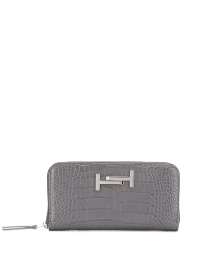 Tod's Large Wallet In Grey