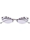 Fendi Spotted Cat-eye Sunglasses In Silver