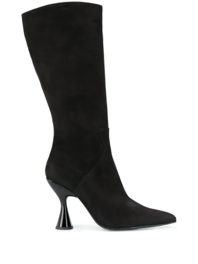 Dorateymur Stainless Knee Boots In Black