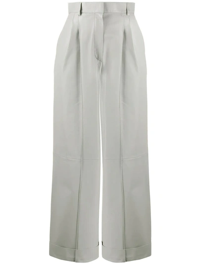 Fendi Cropped Panelled Trousers In Grey