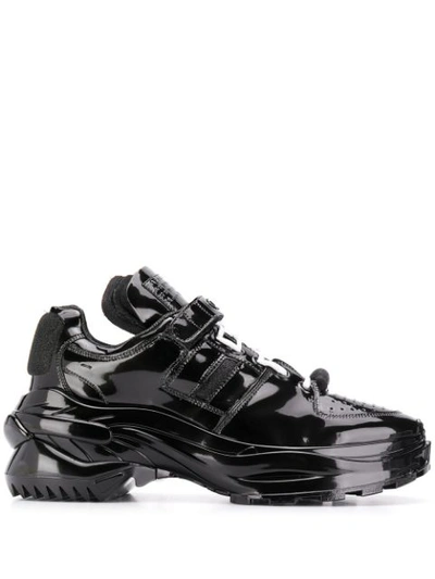 Maison Margiela Artisanal Low-top Chunky Sneakers In Black