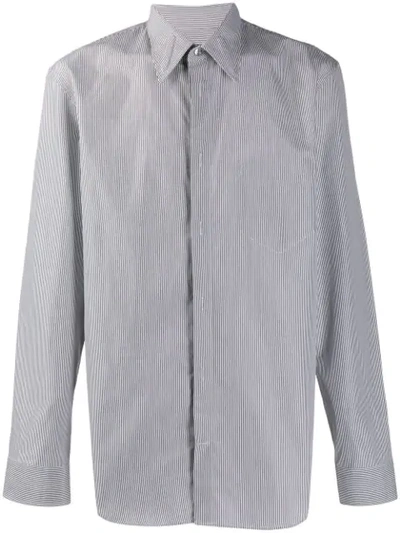 Maison Margiela Micro-check Shirt In Grey