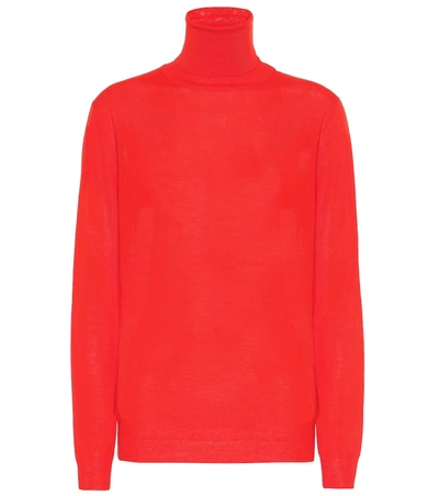 Stella Mccartney Virgin Wool Turtleneck Sweater In Red