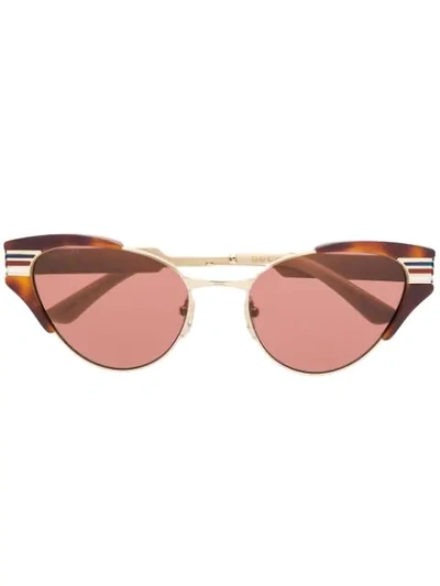 Gucci Cat Eye Sunglasses In Brown