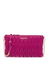 Miu Miu Matelassé Clutch - Pink