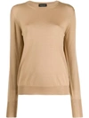 Roberto Collina Slim-fit Wool Sweater In Neutrals