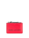 Marc Jacobs Logo Print Coin Purse In Red