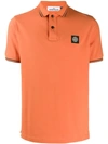 Stone Island Twin Tipped Polo Shirt In Orange