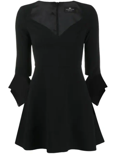 Elisabetta Franchi Cocktail Mini Dress In Black