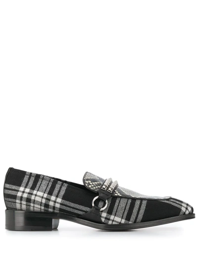 Giuseppe Zanotti Angeles Plaid Loafers In Multicolor