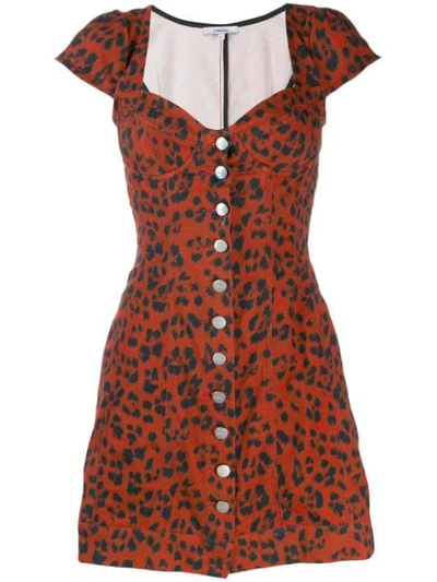 Miaou Leopard Print Gigi Dress In Red