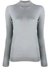 Tom Ford Turtle Neck Knit Sweater In Ig662 Pewter