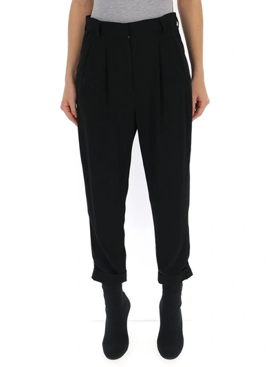 Mm6 Maison Margiela Tailored Belted Trousers In Black