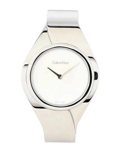 Calvin Klein Wrist Watch In Silver