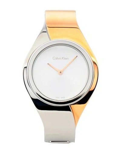 Calvin Klein Wrist Watch In Silver