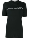 Dsquared2 Logo Cotton Jersey T-shirt In Black