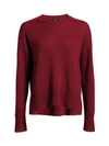 Theory Solid Crew Cashmere Sweater In Dark Cherry