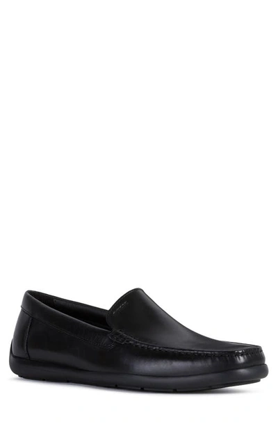 Geox Devan Water Resistant Driving Shoe In Black Oxford