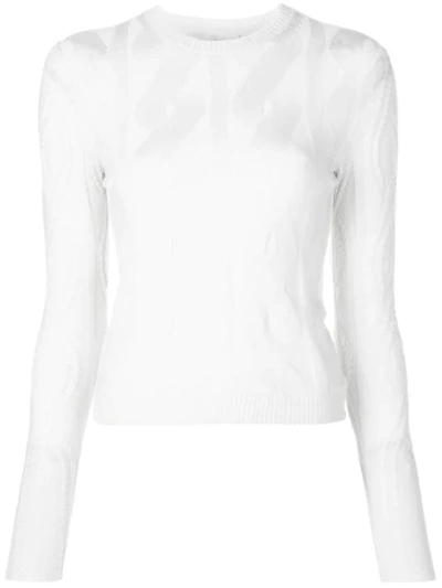 Chloé Cable Knit Jumper In White