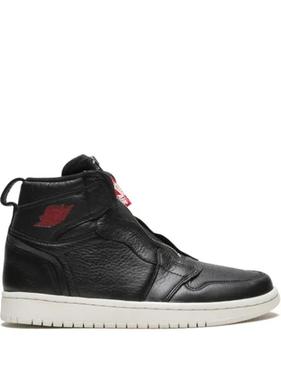 Jordan Air  1 Hi Zip Prem Sneakers In Black