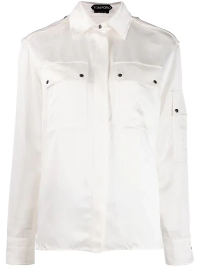 Tom Ford Pocket-detail Shirt In Weiss