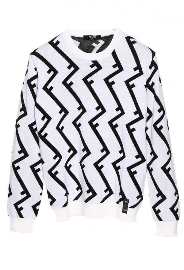 fendi sweater black and white