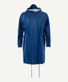 Rains Long Waterproof Jacket In Klein Blue