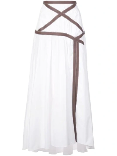 Rosie Assoulin Applesauce Criss Cross Maxi Skirt In White