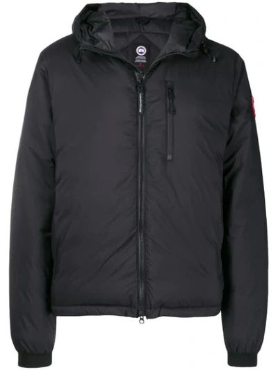 Canada Goose Padded Hooded Jacket In Black