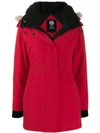 Canada Goose Padded Hooded Jacket In Red