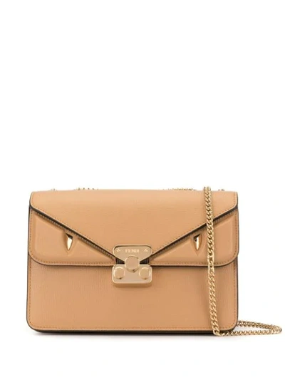 Fendi Medium Bag Bugs Crossbody Bag In Brown