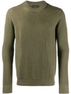 Roberto Collina Slim-fit Ribbed Jumper In Green