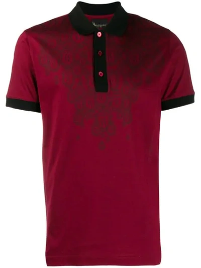 Billionaire Crest Print Polo Shirt In Red