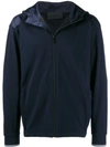 Prada Zipped Hooded Jacket - Blue